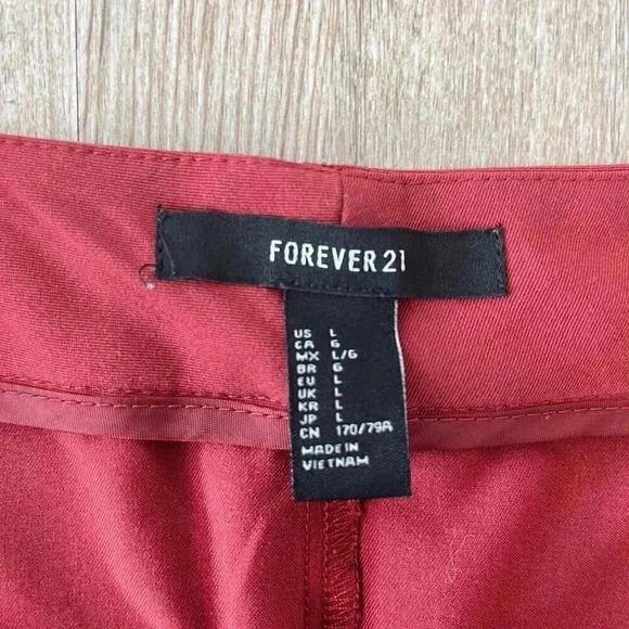 Womens Forever 21 Red Dress Pants - L - Picture 7 of 7